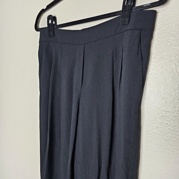 Babaton Aritzia Size 8 Black New Cohen Pants Crop Mid Rise Pleated Trouser - Picture 4 of 12